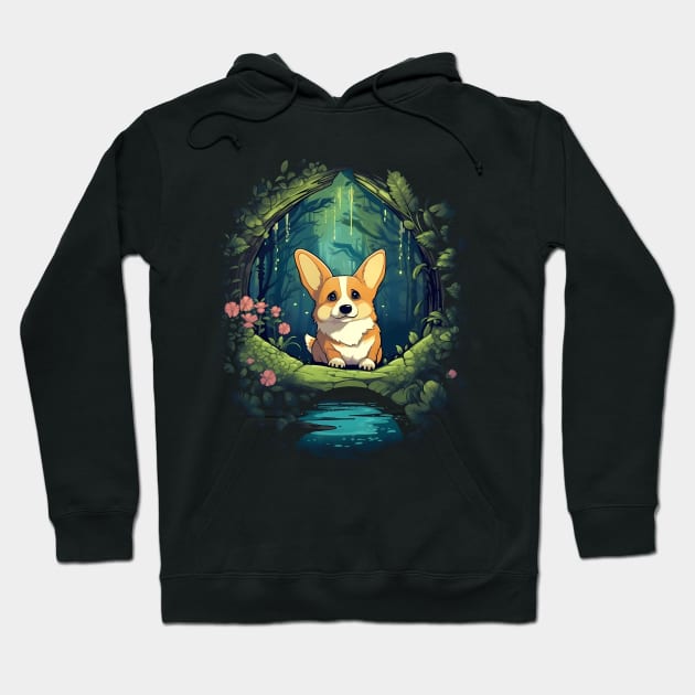 Corgi In The Forest Hoodie by Brilliant Tee Shop